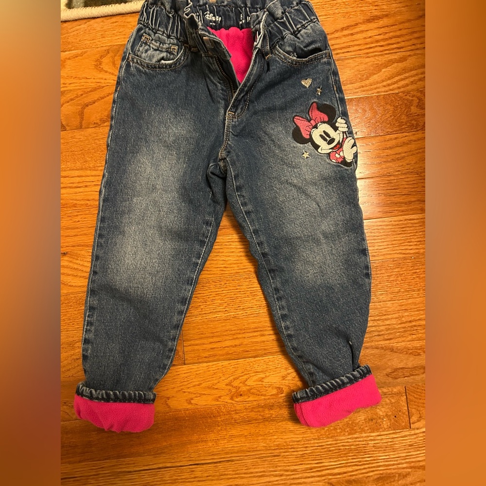 Disney Minnie Mouse Kids Jeans - Blue and Pink
